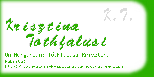 krisztina tothfalusi business card
